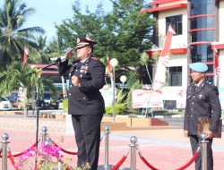 Pimpin Upacara HUT Bhayangkara ke-77, Kapolres Banggai Bacakan Amanat Presiden RI