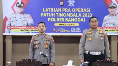 Jelang Operasi Patuh Tinombala 2023, Polres Banggai Ikuti Latihan Pra Ops Secara Virtual