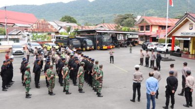 Apel Gabungan Kesiap Siagaan TNI/Polri Untuk Pemindahan Pelabuhan Peti Kemas Luwuk