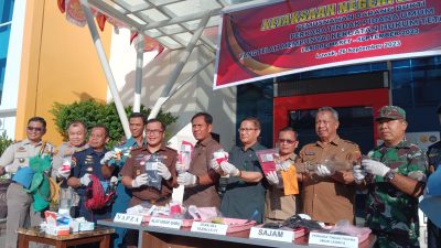 Bersama Forkopimda, Kejari Banggai Musnahkan Barang Bukti 43 Perkara Tindak Pidana Umum