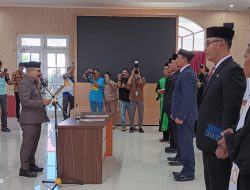 Dilantik Bupati Banggai, 4 Kepala OPD Tandatangani 6 Poin Pakta Integritas