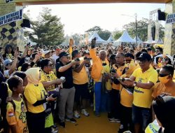 Teluk Lalong Menguning, Lautan Orang Meriahkan HUT-59 Partai Golkar di Banggai