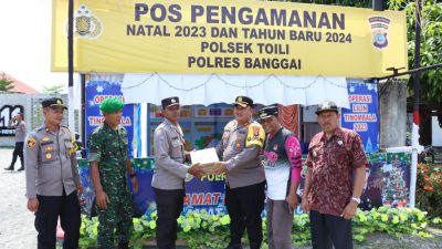 Jaga Pos PAM Lilin 2023, Anggota Dapat Bingkisan Dari Kapolres Banggai