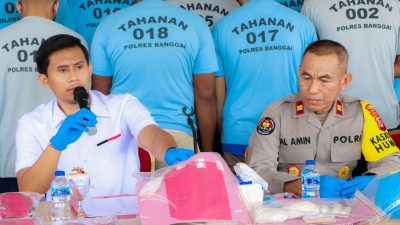 Tidak Ada Ruang Untuk Narkoba di Banggai, Wira Putra Hendana Borgol 20 Orang Tersangka