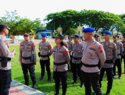 Kabag Ops Polres Banggai Terima Kedatangan Puluhan Personel BKO Pengamanan TPS