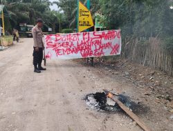Warga Blokade Jalan Masuk PT. Delta Subur Permai, Polsek Batui Lakukan Pengamanan