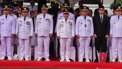 Terpusat di Surabaya. Bupati Banggai Hadiri Upacara Peringatan Hari Otonomi Daerah XXVIII Tahun 2024