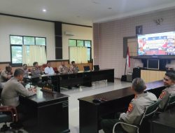 Polres Banggai Ikuti Zoom Meeting Penyuluhan Hukum oleh Divisi Hukum Polri