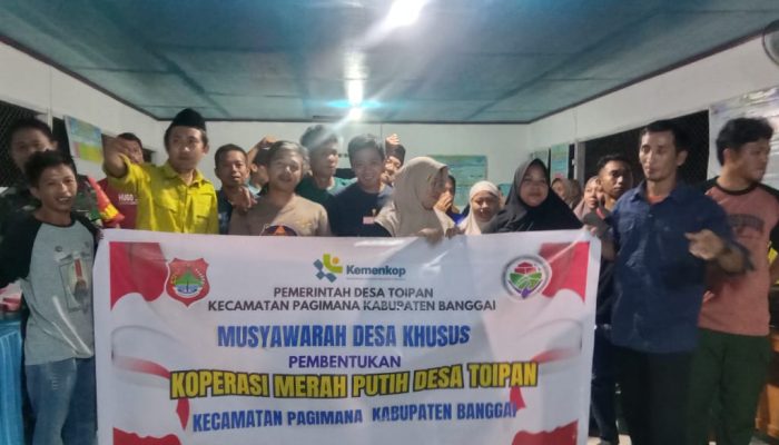 Pemdes Toipan Kecamatan Pagimana Bentuk Koperasi Merah Putih Resmi, Yoni Djangin Terpilih Sebagai Ketua, Aprianto Sekretaris