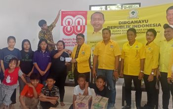 Beniyanto Tamoreka Bersama DPD 2 Golkar Banggai Sampaikan Salam Hormat Ketum Bahlil Lahadalia di Tiga Panti Asuhan