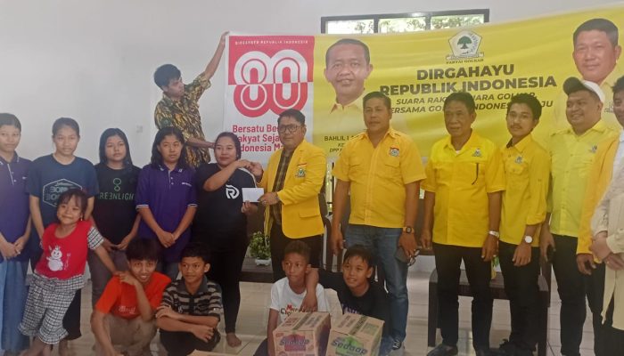 Beniyanto Tamoreka Bersama DPD 2 Golkar Banggai Sampaikan Salam Hormat Ketum Bahlil Lahadalia di Tiga Panti Asuhan
