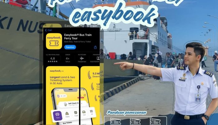 Mudah dan Cepat, Pesan Tiket Kapal di UPP Kelas III Bunta Kini Lewat Aplikasi Easybook
