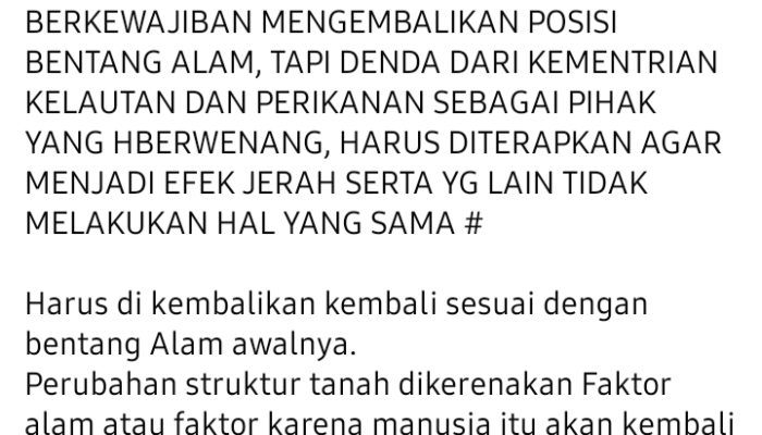 Aktivis Luwuk Desak KKP Jatuhkan Sanksi Tegas kepada PT KLS atas Dugaan Reklamasi Ilegal
