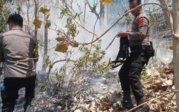 Dua Hari Berjuang di Pegunungan Huhak, Samapta Polresta Banggai Berhasil Padamkan 50 Hektare Karhutla