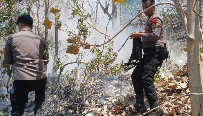 Dua Hari Berjuang di Pegunungan Huhak, Samapta Polresta Banggai Berhasil Padamkan 50 Hektare Karhutla