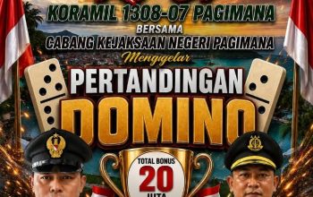 Pertama Kali, Kolaborasi Cabjari Pagimana dan Koramil Gelar Turnamen Domino Berhadiah Rp20 Juta