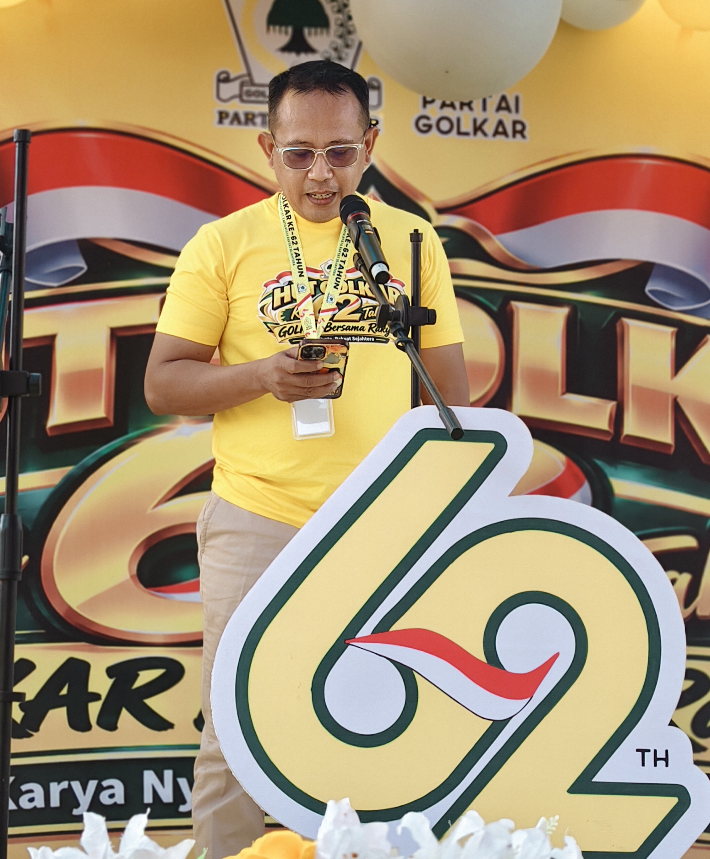 Kedepankan Team Work dan Transparansi Internal, Effendy Syamsul Sukses Pimpin Pantia HUT Golkar ke 62